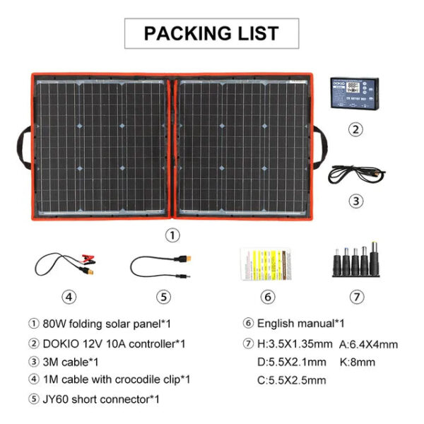 100W Foldable Flexible Solar Panel Kit