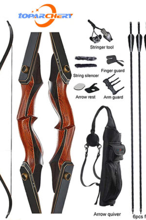 Hunting Recurve Bow Set – 60" Takedown with 6 Arrows