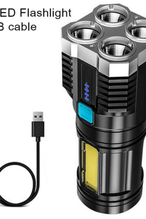 Strong Light Rechargeable Flashlight – 1000 Lumen Torch
