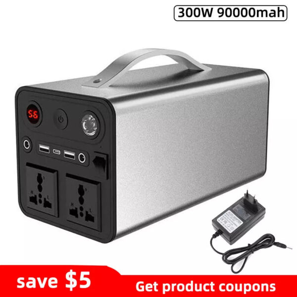 300W Solar Generator – Portable Power Station 90000mAh
