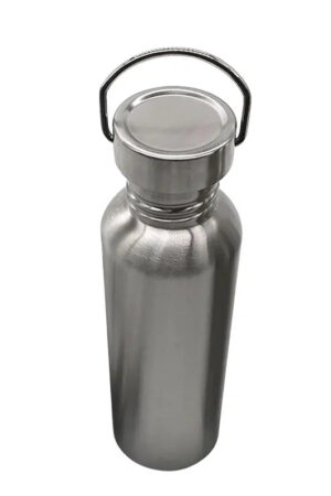 Portable Stainless Steel Water Bottle 1000ml with Bamboo Lid
