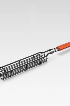 BBQ Skewer Grill Net with Wooden Handle – Non-Stick