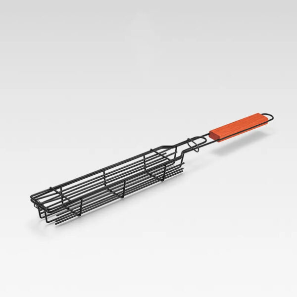 BBQ Skewer Grill Net with Wooden Handle – Non-Stick