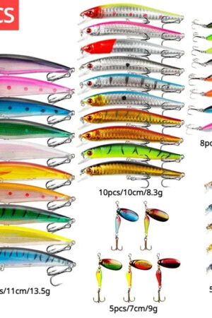 Minnow Hard Bait Fishing Lure Tackle Set