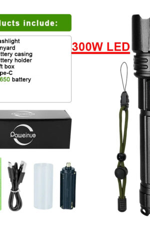 Powerful LED Rechargeable Flashlight – Tactical USB Torch Light