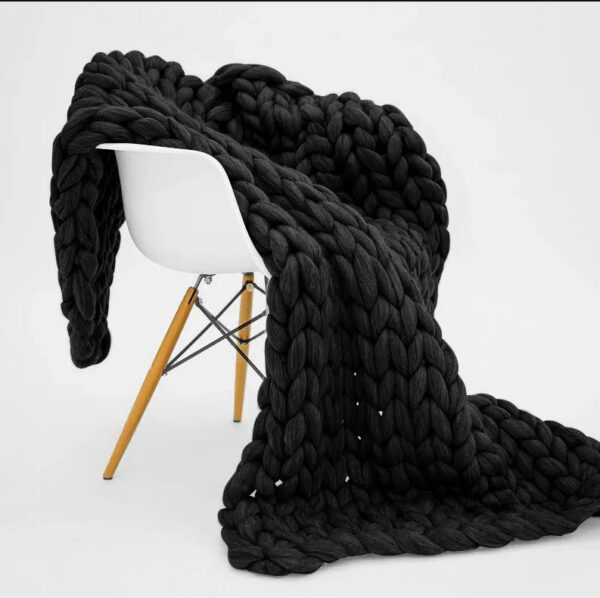 Thick Hand Woven Wool Blanket – 200x200cm Cozy Throw